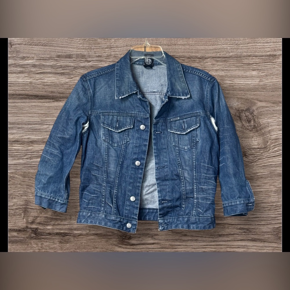 Vintage Diesel Women's KIMITI Denim Cropped 3/4 Sleeves Jean Jacket